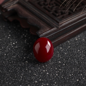 阿卡牛血红珊瑚蛋面形戒面