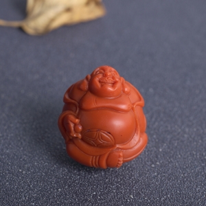 柿子红南红弥勒佛吊坠