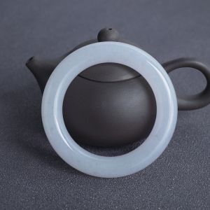 53.5mm糯冰种翡翠圆镯