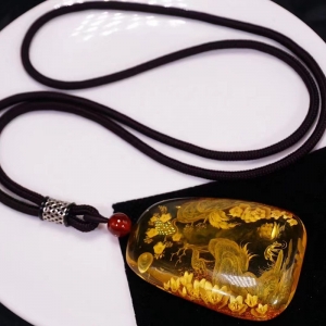 金珀琥珀一路有你吊坠