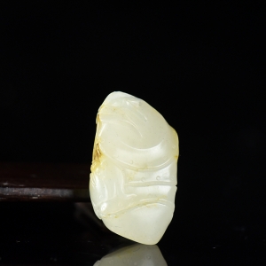 籽料和田白玉竹节吊坠