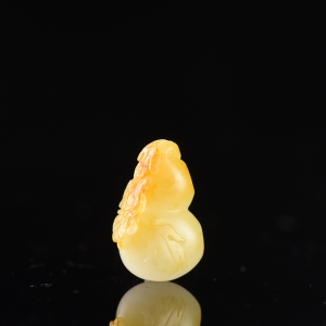 籽料和田白玉福禄吊坠