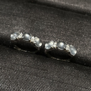 18k高冰种翡翠耳扣
