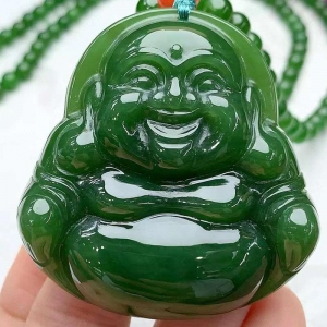 碧玉弥勒佛吊坠