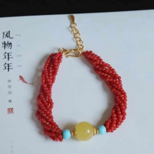 沙丁珊瑚手链