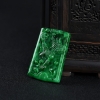 缅甸糯种翠绿翡翠英明神武吊坠-红掌柜