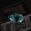缅甸天然糯冰种翡翠花香四溢吊坠-红掌柜