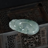 缅甸天然糯冰种翡翠如意吊坠-红掌柜