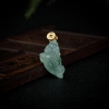 缅甸天然飘花翡翠金蟾吊坠-红掌柜