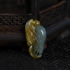缅甸天然俏色翡翠大展宏图吊坠-红掌柜