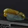 缅甸天然糯种俏色翡翠吊坠-红掌柜