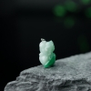 18K飘翠翡翠金蟾吊坠-红掌柜