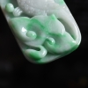 缅甸天然豆种翡翠鹦鹉吊坠-红掌柜