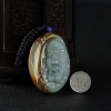 缅甸糯种俏色翡翠罗汉吊坠-红掌柜