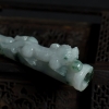 天然糯种飘花翡翠烟嘴壶-红掌柜