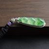 18K金镶钻冰种翡翠飘花豆子吊坠 - 红掌柜珠宝