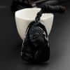 缅甸天然冰糯种墨翠翡翠大日如来吊坠-红掌柜