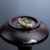 糯冰种翠绿翡翠花型胸针 - 红掌柜