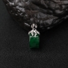 18K金镶钻翠色翡翠路路通吊坠-红掌柜
