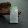糯种飘翠翡翠弥勒佛印章-红掌柜