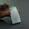 天然糯种飘翠翡翠弥勒佛印章-红掌柜