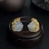 缅甸糯种淡绿飘黄翡翡翠三足金蟾吊坠-红掌柜