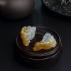 缅甸淡绿飘黄翡翡翠三足金蟾吊坠-红掌柜