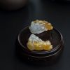 缅甸糯种飘黄翡翡翠三足金蟾吊坠-红掌柜
