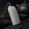 和田白玉貔貅吊坠-红掌柜