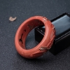 59.5mm18K金镶MOMO珊瑚龙凤扁镯-红掌柜