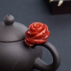 日本天然阿卡珊瑚玫瑰花戒面-红掌柜