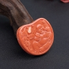 台湾momo橘色珊瑚福在眼前吊坠-红掌柜