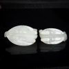 龙陵山料俏色黄龙玉龙龟摆件（一对）-红掌柜
