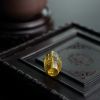 高蓝蓝珀桶珠吊坠 - 红掌柜
