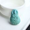 湖北天然绿松石大日如来吊坠 - 红掌柜