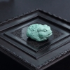 天然中高瓷蓝绿绿松石金蟾吊坠-红掌柜