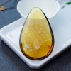 墨西哥天然蓝珀吊坠-红掌柜