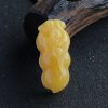 鸡油黄蜜蜡福豆吊坠-红掌柜