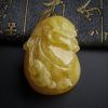 鸡油黄满蜜钱袋吊坠-红掌柜珠宝