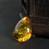 花珀水滴挂坠-红掌柜