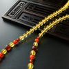 缅甸天然金珀项链 - 红掌柜
