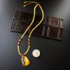 缅甸天然金珀项链 - 红掌柜