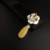 银镀金镶天然鸡油黄蜜蜡两用款-红掌柜