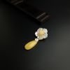 银镀金镶鸡油黄蜜蜡两用款-红掌柜