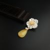 银镀金镶鸡油黄蜜蜡两用款-红掌柜