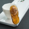 天然棕珀达摩吊坠-红掌柜