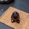天然小叶紫檀三脚金蟾手把件-红掌柜