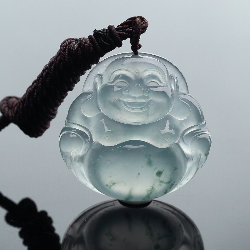 翡翠佛公吊坠