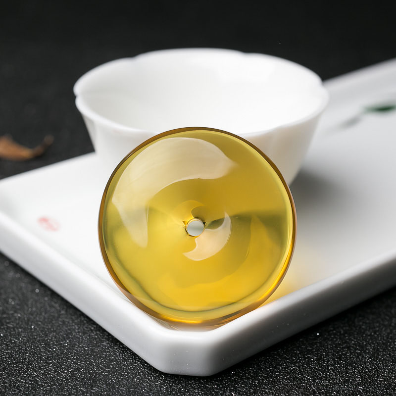 墨西哥蓝珀平安扣吊坠